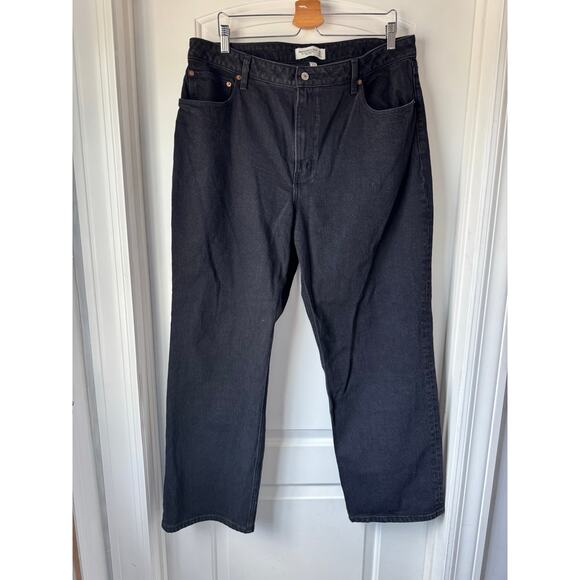 Abercrombie & Fitch Women's Curve Love High Rise 90s Relaxed Jeans Black 33/16 - Picture 4 of 8